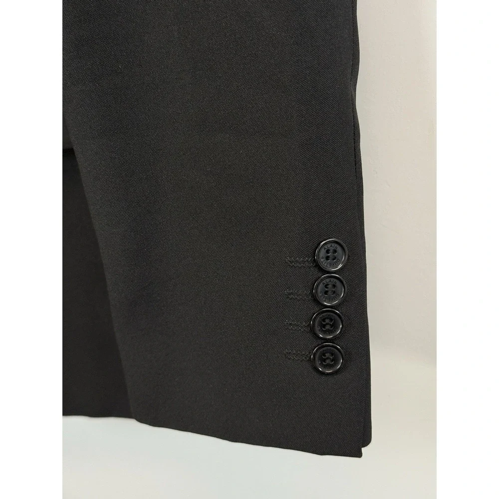 Alain Dupetit Blazer Mens 42R Black Suit Coat Jacket‎ Double Vented 2 Buttons